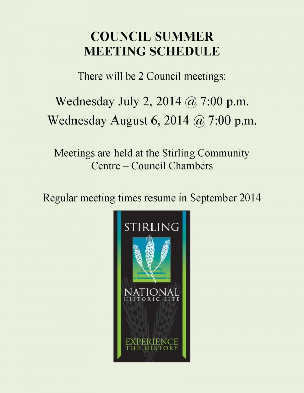 council summer meeting schedule 2014