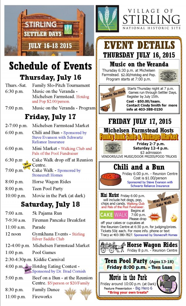 Settler Days 2015 page 1