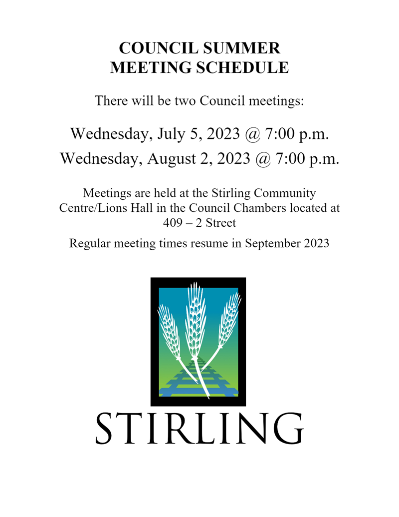 2023 Council Summer Meeting Schedule