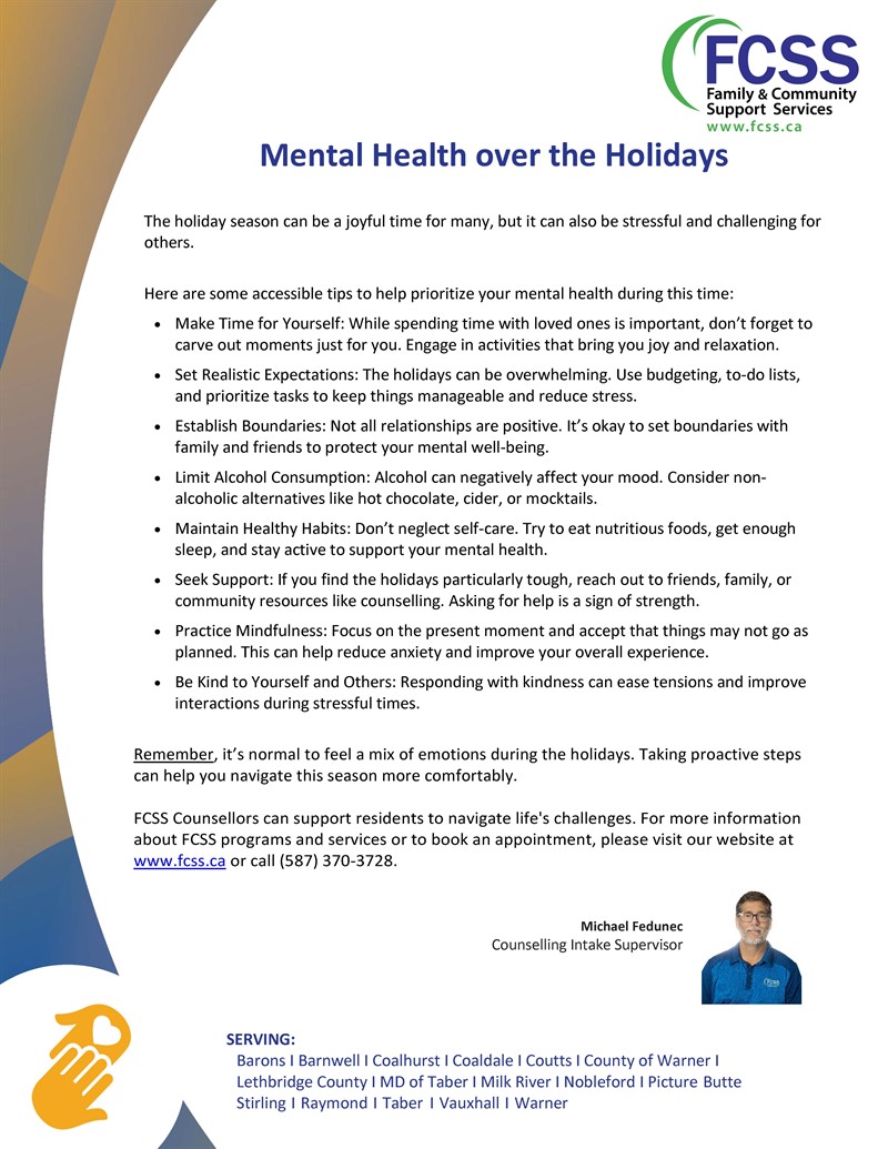 FCSS December 2025 - Mental Health over the Holidays