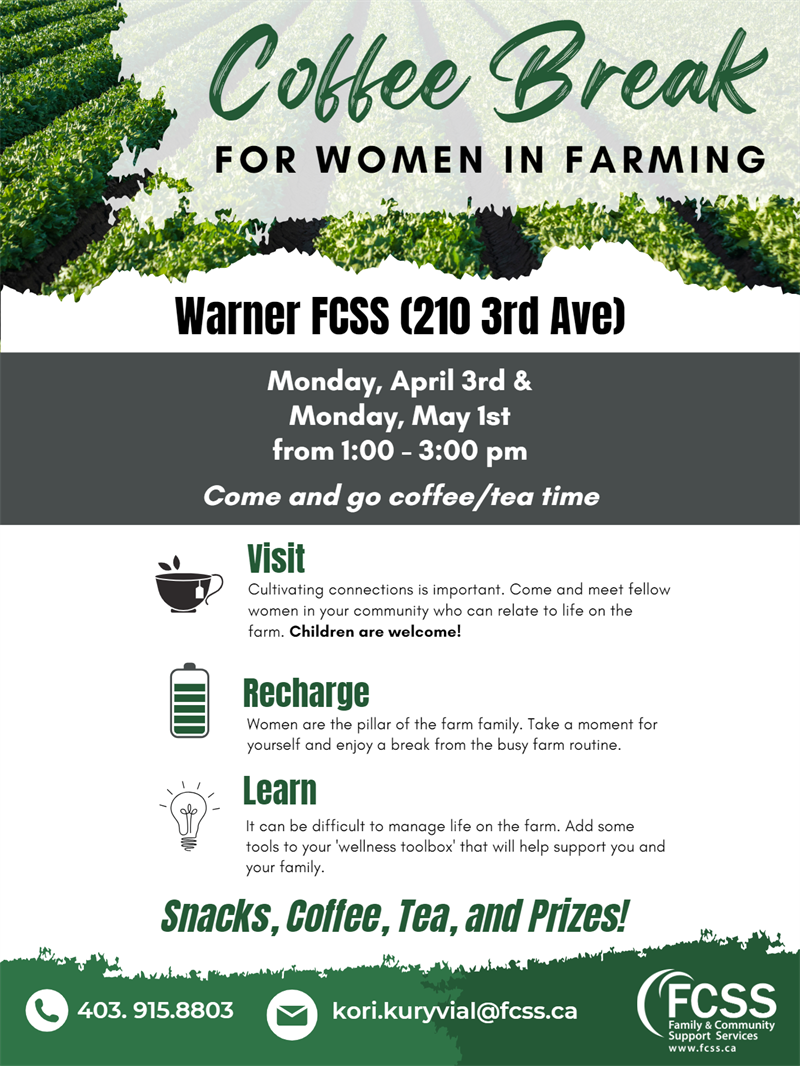 FCSS &#8211; Coffee Break for Women in Farming