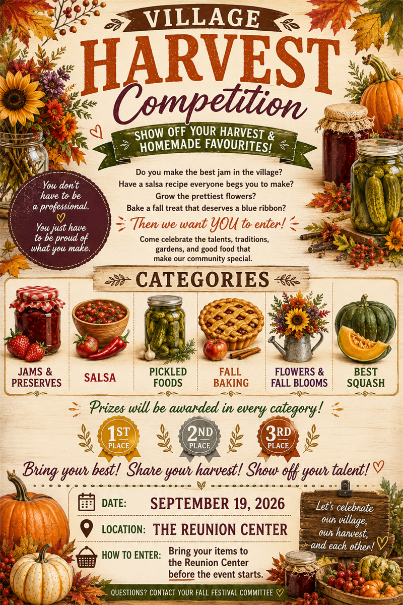 Harvest Competition Poster