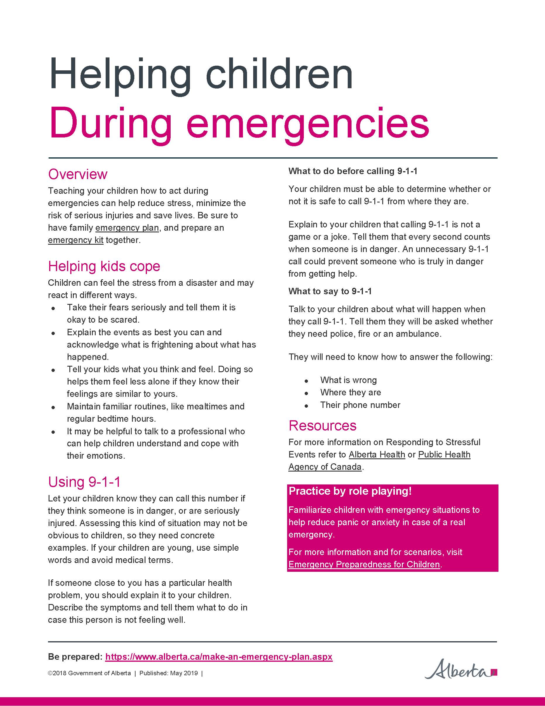 Helping Children During Emergencies