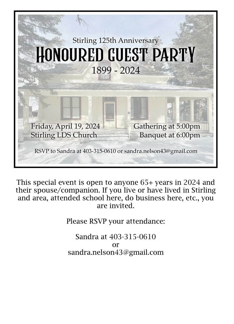 Honoured Guest Party