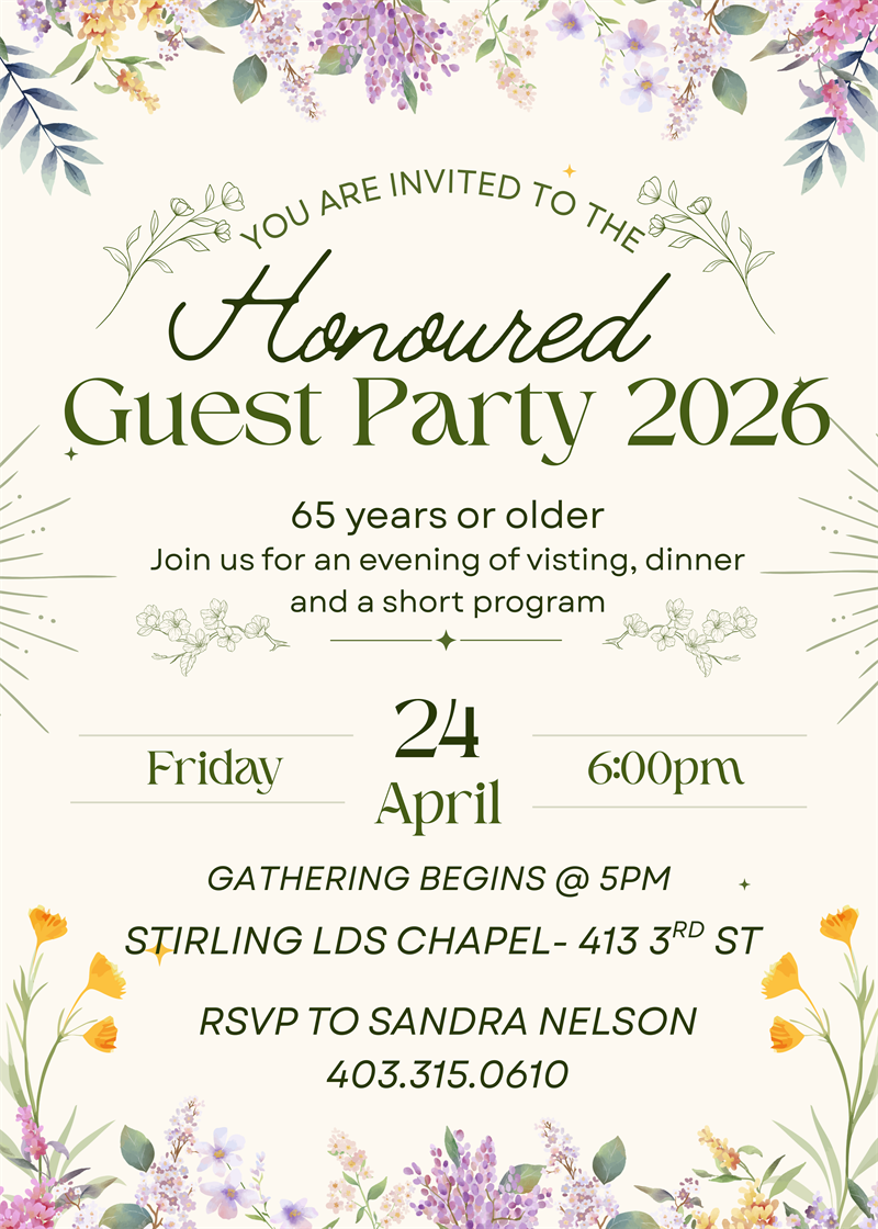 Honoured Guest Party 2026