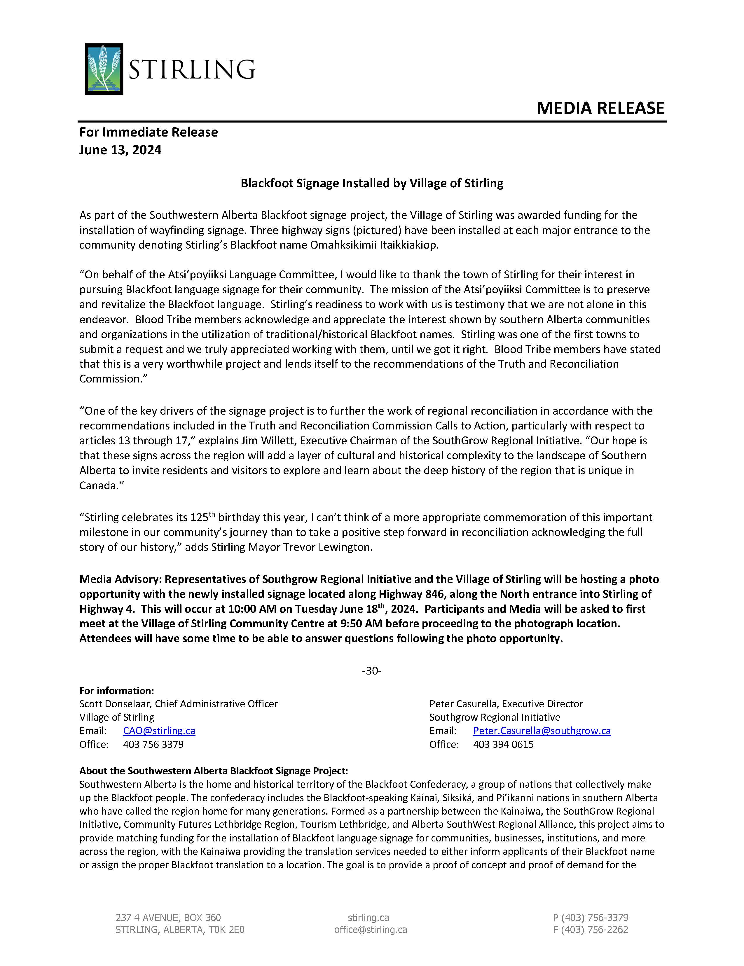 Media Release - Pag 1