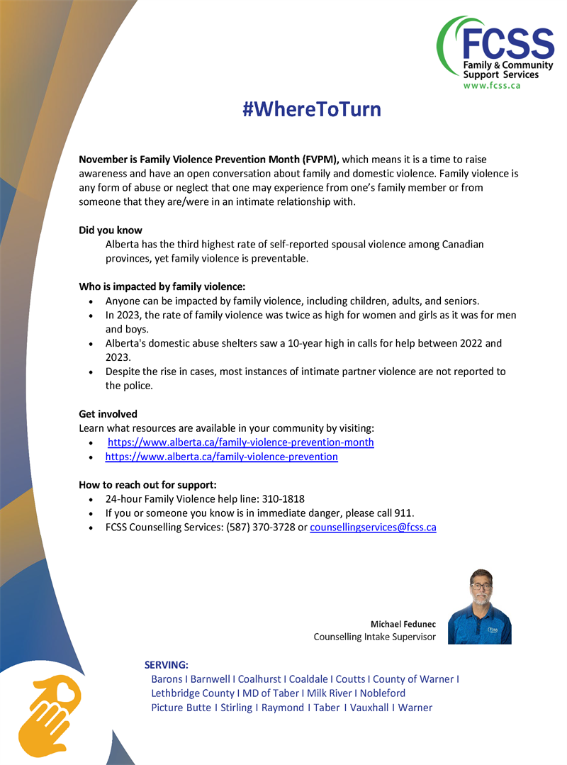 November 2025 - FCSS Monthly Message