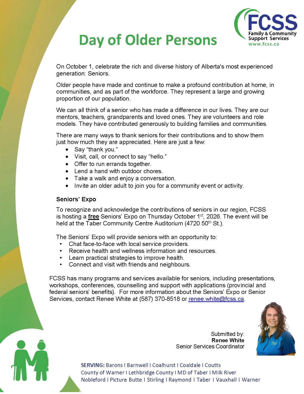 October 2026 - FCSS Monthly Message