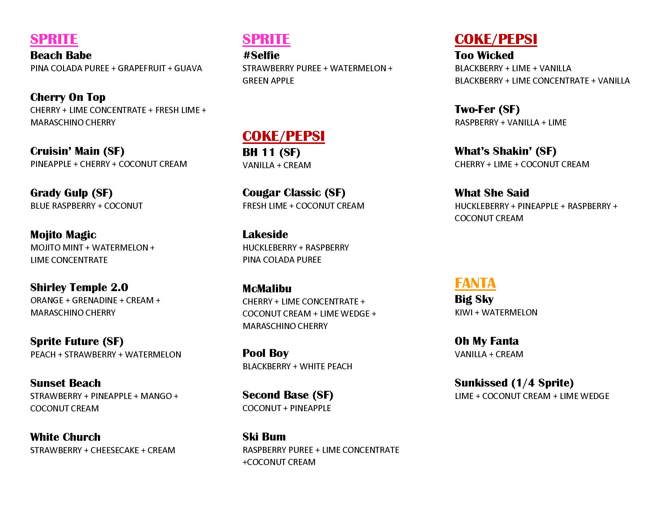 PopShop Menu - Page 2