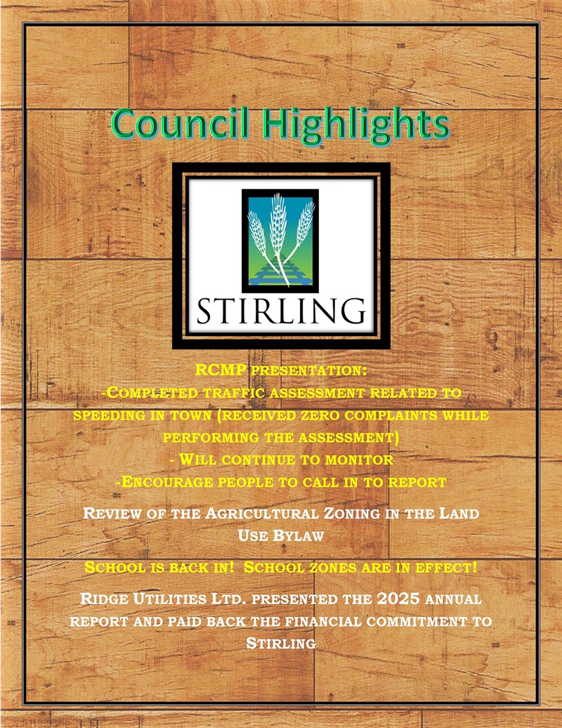 September 2, 2026 Council Highlights