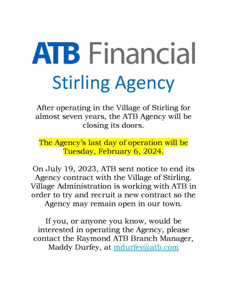 Stirling Agency Closure Notice