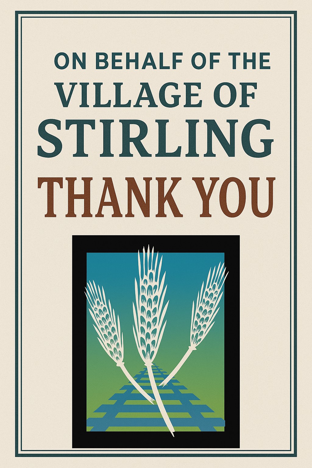 Thank You - Village of Stirling